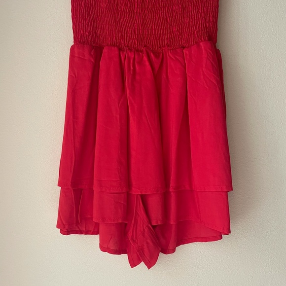 Nordstrom Red Strapless Smock Romper - Picture 6 of 12
